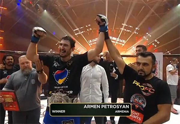 Армен Петросян отправил в нокаут Артура Алискерова и стал чемпионом Fight Nights