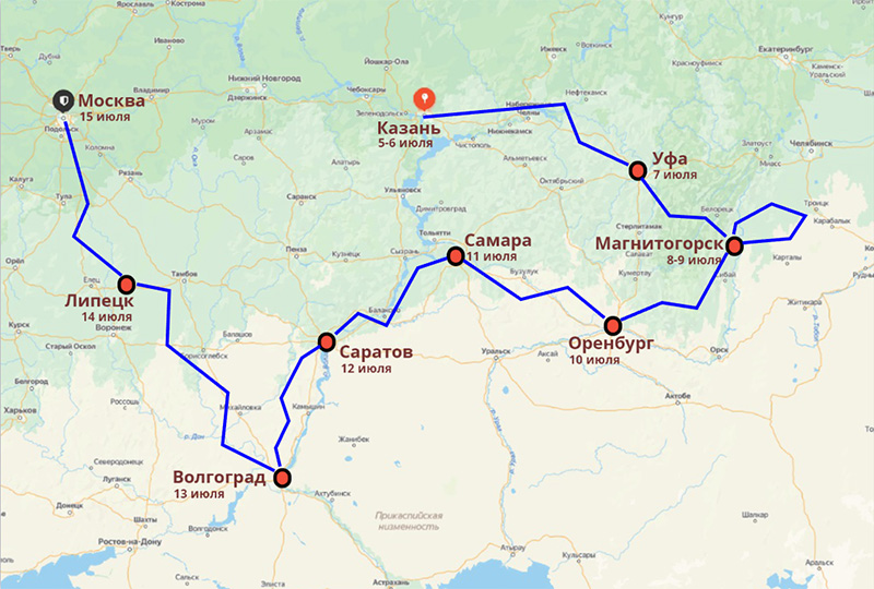 Ралли Шелковый путь состоится с 5 по 15 июля 2023 года в 9 городах России,  Время МСК, mskvremya.ru